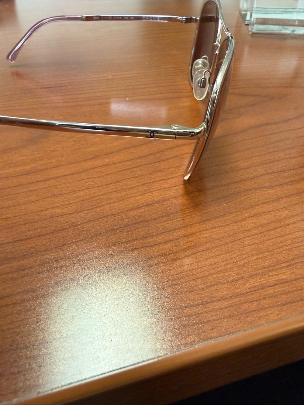 CHANEL 4223 rose gold mirror pilot aviator sunglasses - Picture 12 of 12
